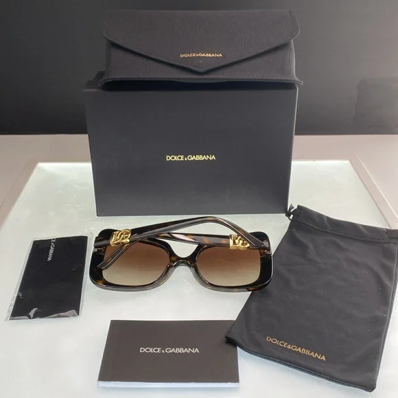 New Authentic Dolce & Gabbana DG6193U 502/13 Sunglasses Women's Havana/Brown